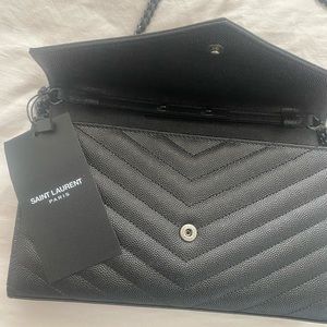 Black YSL clutch